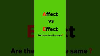 Affect vs Effect  Difference  pronunciation  and Hindi meaning english shorts vocabulary [upl. by Yeaton545]