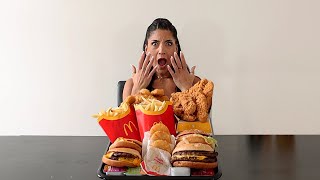 COULD YOU EAT THIS UNDER 1 HOUR FOR 100000  VIRAL £50 MCDONALDS CHALLENGE  LeahShutkever [upl. by Yatnahs]