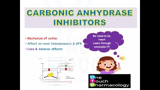 CARBONIC ANHYDRASE INHIBITORS  ACETAZOLAMIDEWEAK DIURETICS [upl. by Powel]