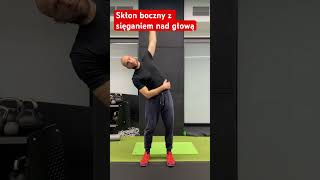 Skłon boczny tułowia z sięganiem ręką nad głową spinehealth warmup mobility [upl. by Namolos]