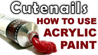 How to use acrylic paints for your nail art [upl. by Flanagan]