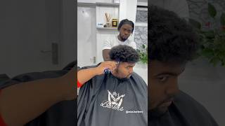 The CUSTOMER cut his OWN hair 😳 barber haircut hairstyle funny buzzcut [upl. by Rahas321]