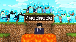 Minecraft Manhunt 1V3 But I Secretly Used GOD MODE [upl. by Brittney218]