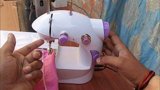 how to use mini sewing machine for beginners  mini silai machine chalane ka tarika [upl. by Gelasius268]