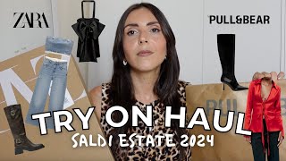 MEGA TRY ON HAUL SALDI ESTATE 2024 zara pull amp bear  maria silvestro [upl. by Edrei]