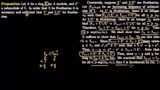 Properties of Noetherian Modules [upl. by Ajit]