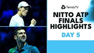 Sinner vs Rune THRILLER Djokovic Faces Hurkacz  Nitto ATP Finals 2023 Highlights Day 5 [upl. by Chrysler839]