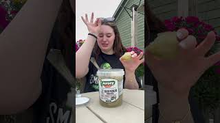 🌟FOOD REVIEW 🌟 JERSEY PICKLES PICKLED TOMATOES 🌟 RATING 110 🌟 shorts foodreview pickles crunch [upl. by Krahling476]