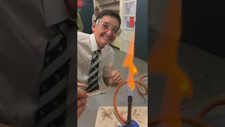 Calcium Carbonate Bunsen burner flame test [upl. by Breed]