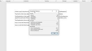 How to Check Readability Statistics in Microsoft Word Tutorial [upl. by Ing]