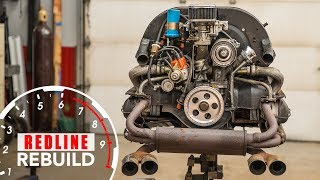 Volkswagen Beetle Aircooled Flatfour Engine Rebuild TimeLapse  Redline Rebuild  S1E7 [upl. by Freeland423]