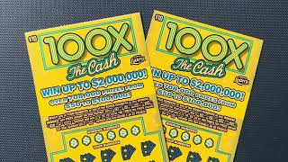 TWO 100X THE CASH SCRATCH OFFS FROM THE FLORIDA LOTTERY [upl. by Medina890]