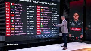 CALENDARIO OFICIAL DE LA F1 2024  AGENDA DE LOS GRANDES PREMIOS telemetricof1 F12024 f12023 [upl. by Nita]