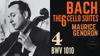 Bach  Cello Suite No 4 in E flat Major BWV 1010 reference record Maurice Gendron  REMASTERED [upl. by Darlene388]