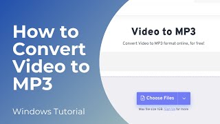 How to Convert Video to MP3 [upl. by Anawed]