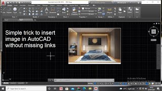 Simple trick to insert image in AUTOCAD without missing links [upl. by Coppock]