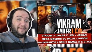 Vikram X Jailer X Leo X Jawan  Mega Mashup  DJ Dalal London  Trending Movies Producer Reacts [upl. by Stormie148]