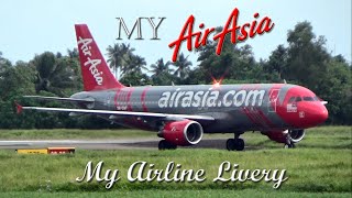 Plane Spotting  Sandakan Airport My Airline Livery  My Airasia [upl. by Emmye]