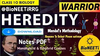 Heredity 2 Mendelism CBSE NCERT NEET Monohybrid amp Dihybrid Crosses [upl. by Bullock]