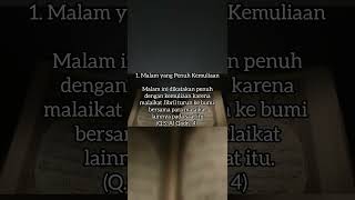 5 Keistimewaan Malam Nuzulul Quran  shorts [upl. by Enalahs]