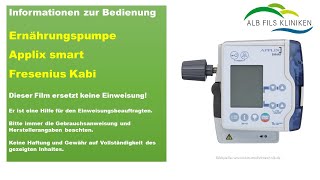 Informationen zur Bedienung der Ernährungspumpe Applix Smart von Fresenius Kabi [upl. by Remark]