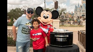 Daytona 500 champ Austin Dillon gives lucky fan his own ring at Disney World [upl. by Lud74]