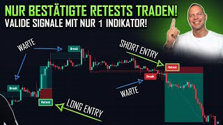 Beste Breakout amp Retest Trading Strategie  Indikator  Mit optimalen Einstiegen Trading lernen [upl. by Tekcirk712]