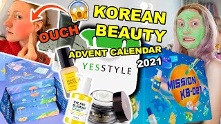 YESSTYLE ADVENT CALENDAR 2021  Two Weeks Using ONLY Korean Skincare latest in beauty haul [upl. by Nyltiac]