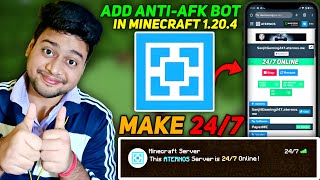 How To Make 247 Aternos Server  How To Add Anti Afk Bot in Aternos Server  Afk Bot For Aternos [upl. by Kcirddec]