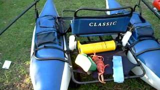 inflatable fishing pontoon boat cimarron classic [upl. by Yennor]