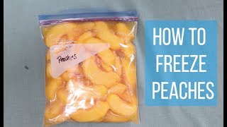 Freezing Peaches How to Freeze Peaches the Easy Way [upl. by Hsekin922]