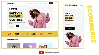 Build An Responsive Ecommerce Website Using Tailwind CSS [upl. by Lowney]