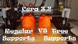 Cura 321 Supports  Regular VS Tree supports [upl. by Imelida]