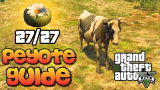 GTA 5  All 27 Peyote Plant Locations Guide  Play As Animals Easter Egg Tutorial GTA V [upl. by Tibbs202]