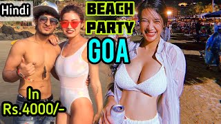 GOA BEACH CLUB PARTY Rs 4000  FOREIGNERS FOOD NIGHTCLUB VAGATOR HOSTEL ENTRY 2021  HINDI [upl. by Lucrece731]