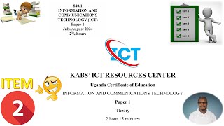 Lesson 2  How to Answer Scenario Questions in ICT Theory Paper 8401 Section B Part 1  ITEM 2 [upl. by Bear378]