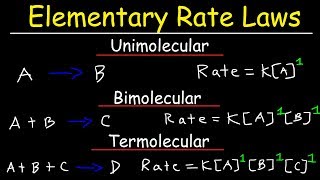 Elementary Rate Laws  Unimolecular Bimolecular and Termolecular Reactions  Chemical Kinetics [upl. by Bernice935]