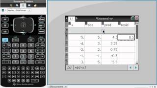 Using TInspire to find sum of squared residuals [upl. by Anallij]