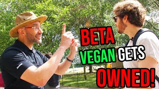 Vegan OWNED by 3 Alpha Males  quotLook How Pale You Arequot [upl. by Leesen]