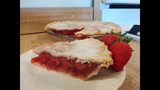 Strawberry Pie with Frozen Strawberries 👨‍🍳🍓🥧 [upl. by Tamra123]