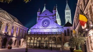 Cathedral of Our Lady Tournai shines like a jewel at night with energyefficient LED floodlights [upl. by Latrina]