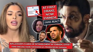 👀 TikTok Influencer Makes Baseless Claims About Eminem Offset Fans Discuss Eminem’s Production [upl. by Lelah]