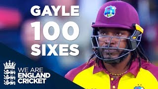 Chris Gayle Reaches 100 Sixes In Blistering 40 Off 20 Balls v England 2017  Full Highlights [upl. by Getraer]