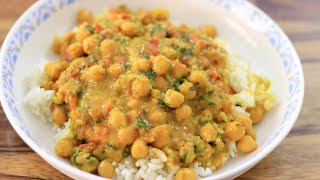 Quick and Easy Chickpea Curry Recipe [upl. by Zilef699]