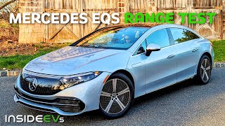 2022 Mercedes EQS 450 InsideEVs 70 MPH Range Test [upl. by Joselyn]