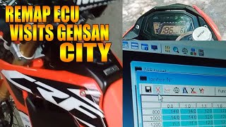 Remap ECU Visits GENSAN Puro RS150 at CRF150L [upl. by Studnia]