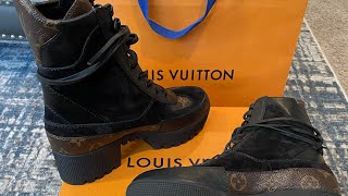 Louis Vuitton Laureate Platform Desert Boots Unboxing Mod SHOTS Review [upl. by Luhey]