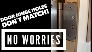 Easy fix for new door hinge holes that dont match [upl. by Latnahc]