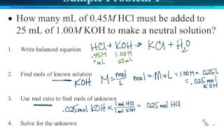 Solving AcidBase Titration Problems [upl. by Sellma433]