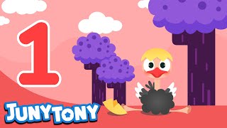 Learn Number One  One Ostrich from One Egg  Number Songs for Kids  JunyTony [upl. by Anyotal]